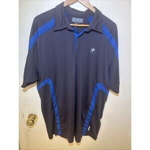 BMW Men's Polo Shirt Size XL Blue Short Sleeve Cool Logik.